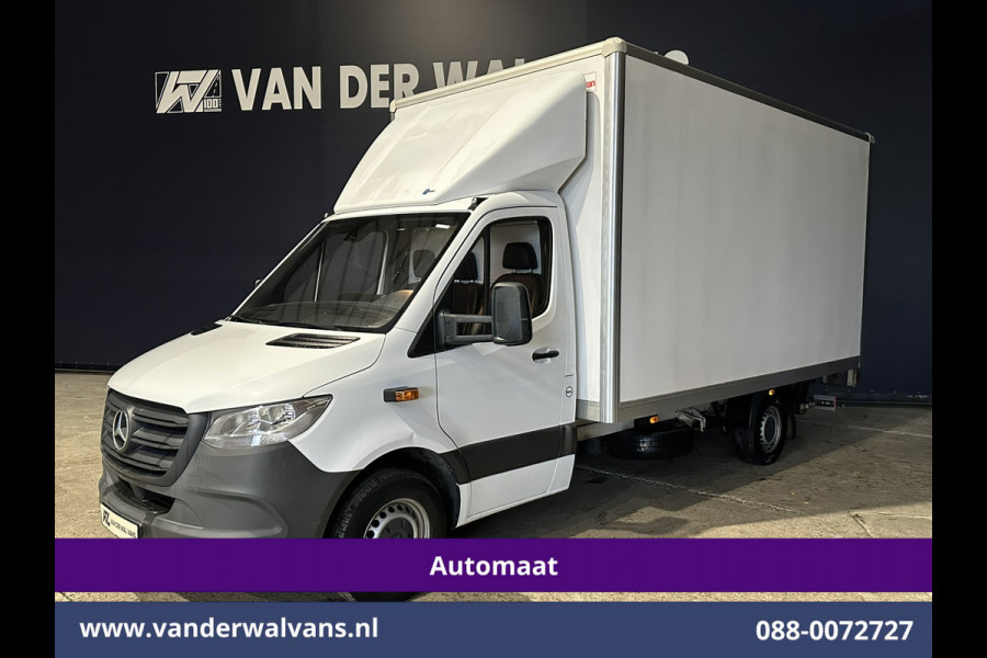 Mercedes-Benz Sprinter 314CDI 143pk Automaat Bakwagen 21m3 KUUB Laadklep Zijdeur Euro6 Airco | Bijrijdersbank Lat om Lat, Leren bekleding