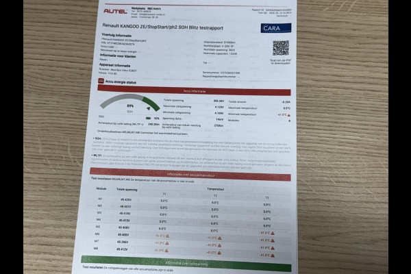 Renault Kangoo Z.E. Airco Dealeronderhouden SOH 89% Cruise control Navigatie Radio/CD Schuifdeur Parkeersensoren achter