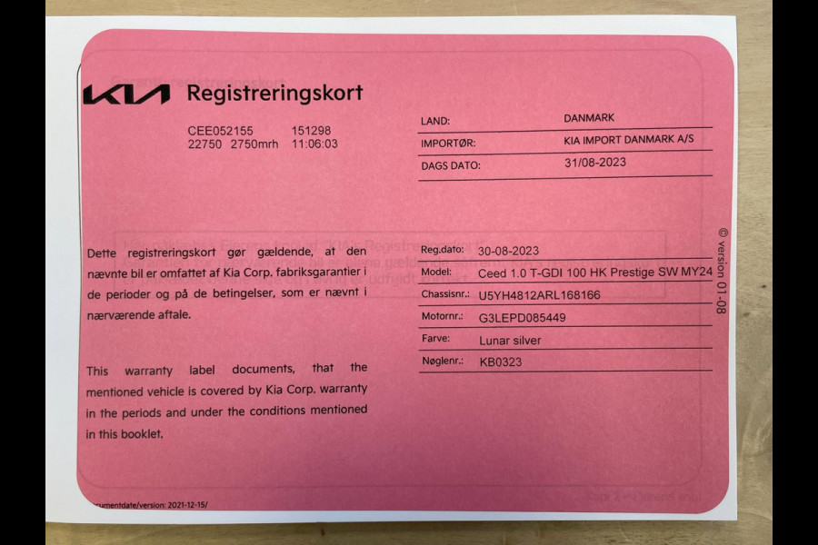 Kia Ceed Sportswagon 1.0 T-GDi DynamicLine|APPLE CARPLAY|ANDROID AUTO|STOEL+STUURVERW|CAMERA|CRUISE,CLIMATE CTRL|1E EIG.|INCL.BTW|