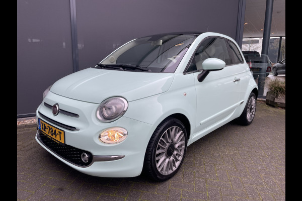 Fiat 500 0.9 TwinAir Turbo Collezione met schuif/kanteldak Airco - Cruise control - parkeersensor achter - Navigatie - Panoramadak - Schuif/kantel dak - Mistlampen voor - Licht metalen velgen 16 inch - Stuur multifunctioneel - Radio - Bluetooth - Sta