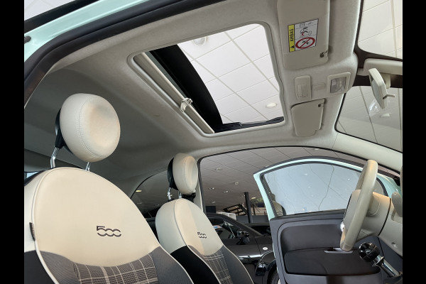 Fiat 500 0.9 TwinAir Turbo Collezione met schuif/kanteldak Airco - Cruise control - parkeersensor achter - Navigatie - Panoramadak - Schuif/kantel dak - Mistlampen voor - Licht metalen velgen 16 inch - Stuur multifunctioneel - Radio - Bluetooth - Sta