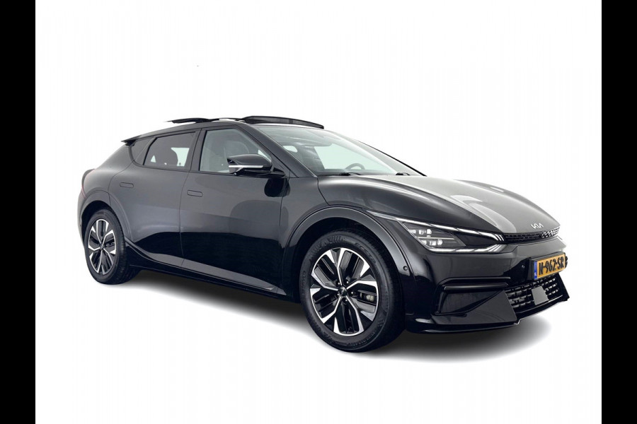 Kia Ev6 GT-Line 77.4 kWh (3-Fase-11kW) {SOH-96%} (INCL-BTW) Aut. *HEATPUMP | PANO | HEAD-UP | LEATHER-ALCANTARA | ADAPTIVE-CRUISE | DIGI-COCKPIT | MERIDIAN-AUDIO | MEMORYPACK | FULL-LED | KEYLESS | TOPVIEW | DAB | BLINDSPOT | NAVI-FULLMAP |