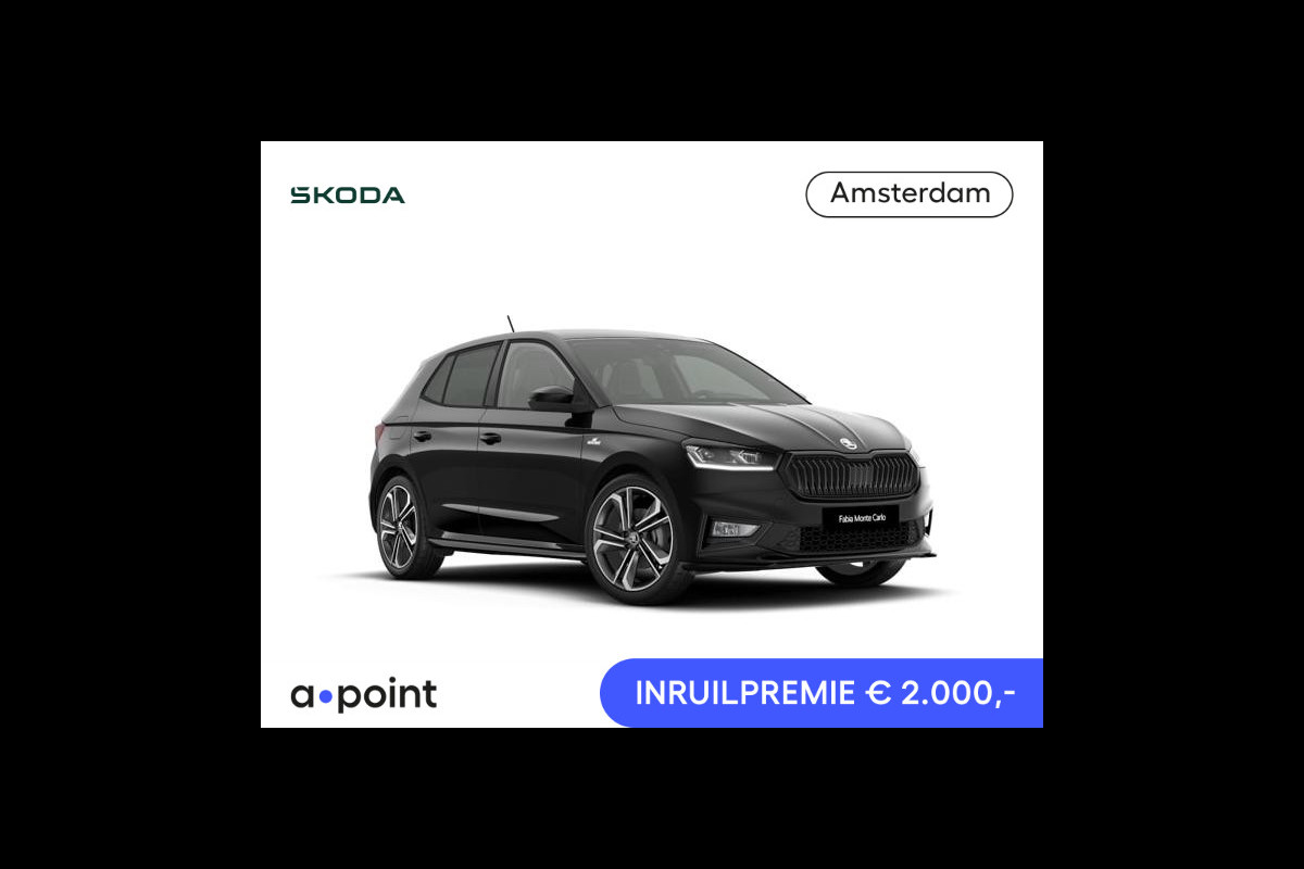 Škoda Fabia Monte Carlo 1.0 TSI 115 pk 7 versn. DSG | Navigatie pakket | Travel assist | Licht en Zicht plus | Verwarmbare voorstoelen | 18 inch lichtmetalen velgen