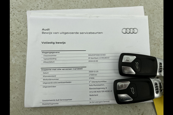 Audi A5 Sportback 2.0 TFSI S-line Sport(Dealer OnderH, Navi, StoelV, Parkeersensoren, Climate Con, Cruise Con, Etc)