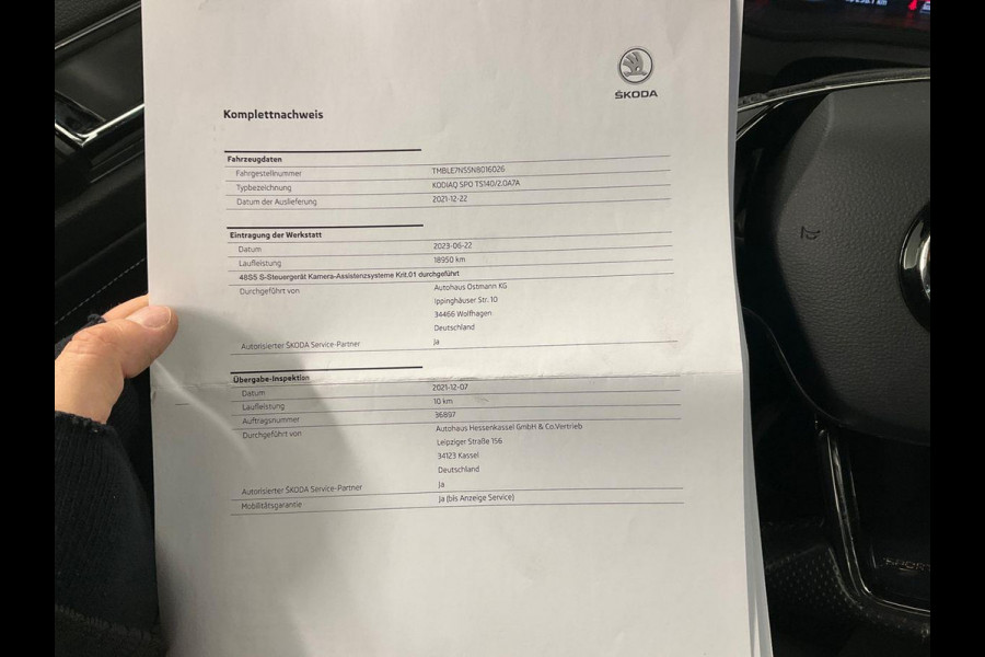 Škoda Kodiaq 2.0 TSI 4x4 Sportline Business Garantie Facelift StoelVentilatie Leder Camera StoelVW StuurVW Sfeer Off-Road Rijklaar