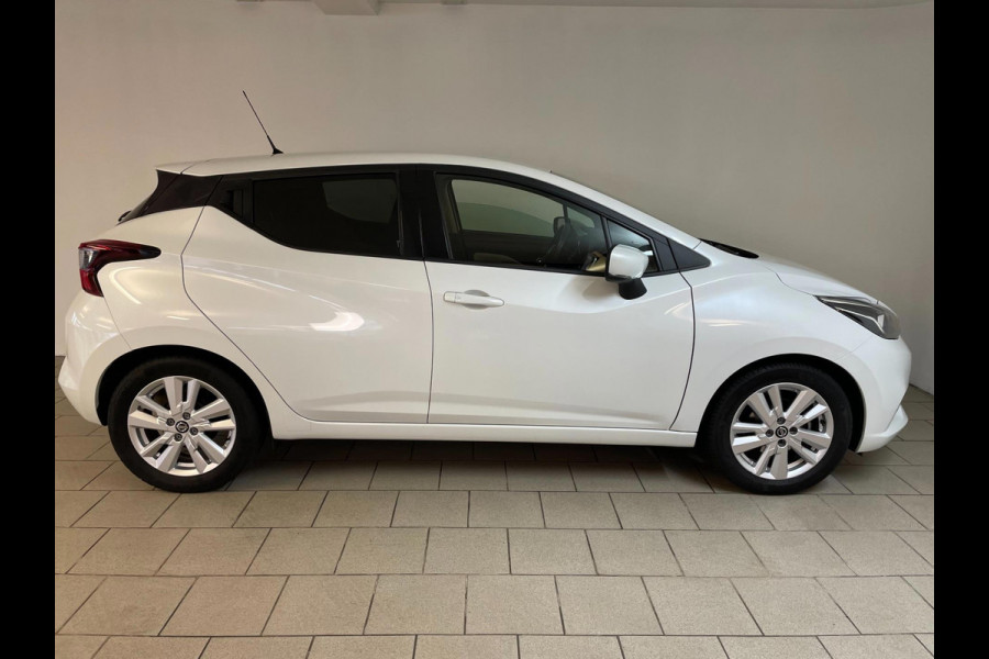 Nissan Micra 1.0 IG-T N-Connecta 100PK AIRCO NAVI CRUISE PARELMOER WIT VELGEN PDC NIEUWSTAAT
