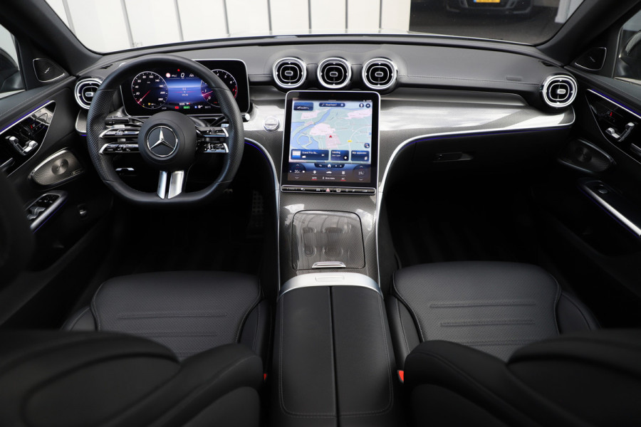 Mercedes-Benz C-Klasse 200 AMG | Pano | Burmester | Sfeerverlichting | Distronic | Keyles-go | Memory | Carbon | Digital-light | NL-auto | 2021.