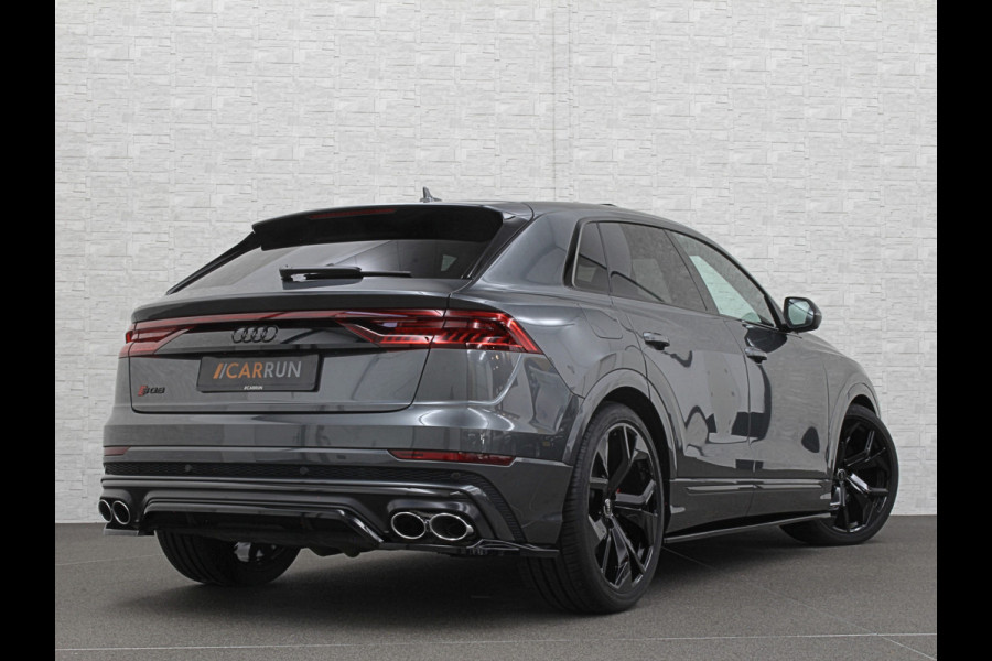 Audi Q8 SQ8 4.0 V8 | RS-Stoelen | Panorama | Massage | Ventilatie | 23'' | B&O Sound | Trekhaak | Bovag Garantie | Carbon | Luchtvering | Black-Optic | Nw.Pr, 220733,=  | Memory | Leder | Matrix-LED | Carplay | 57800,= ex bpm en btw export | BTW Auto 81300,= ex btw.