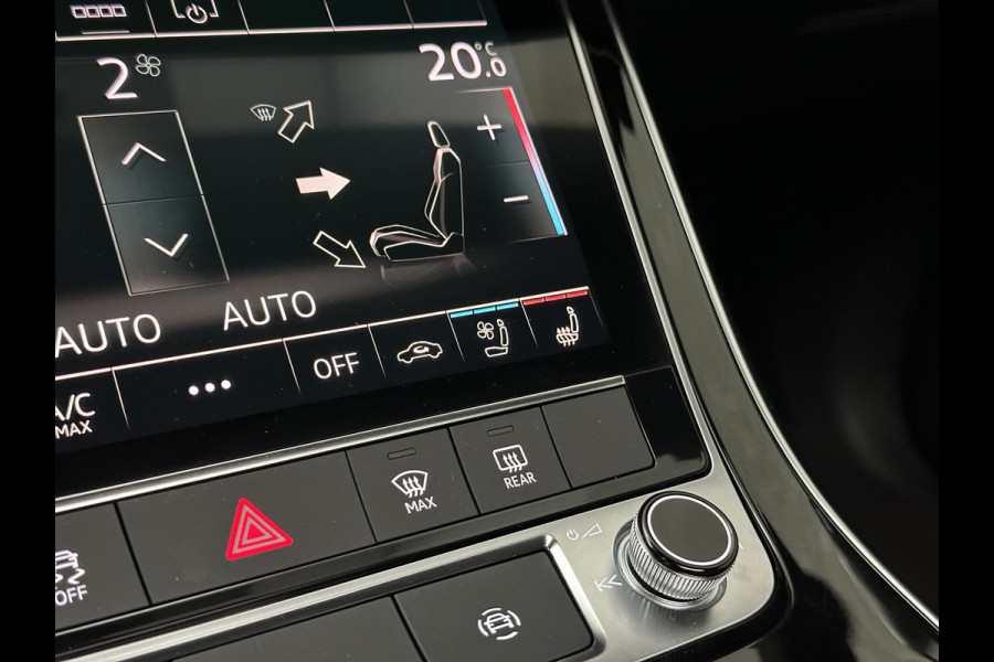 Audi Q8 SQ8 4.0 V8 | RS-Stoelen | Panorama | Massage | Ventilatie | 23'' | B&O Sound | Trekhaak | Bovag Garantie | Carbon | Luchtvering | Black-Optic | Nw.Pr, 220733,=  | Memory | Leder | Matrix-LED | Carplay | 57800,= ex bpm en btw export | BTW Auto 81300,= ex btw.