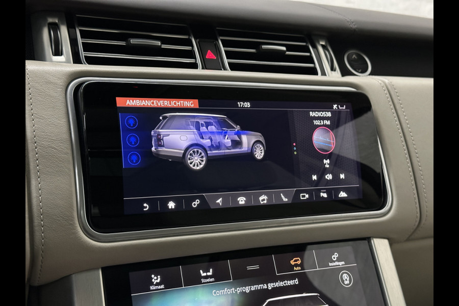 Land Rover Range Rover P400 404pk Hybrid Autobiography | Dealer Onderhouden | Nieuw Accu-Pakket | Panorama | ACC | 360 Camera | Massage | Stoelventilatie V+A | ISO-Glas | Meridian-Sound | Memory Achter | Alcantara Hemelbekleding | Elektrische Achter-Stoelen | Stoelverwarming V+A | 4-Zone Clima | Keyless-Entry | Luchtvering |