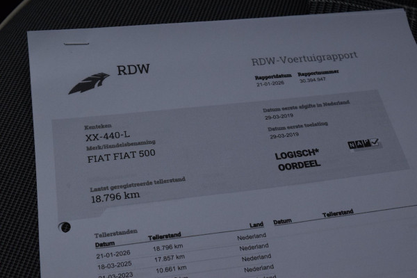 Fiat 500 80pk Lounge|Automaat|Carplay|Dealero.h.