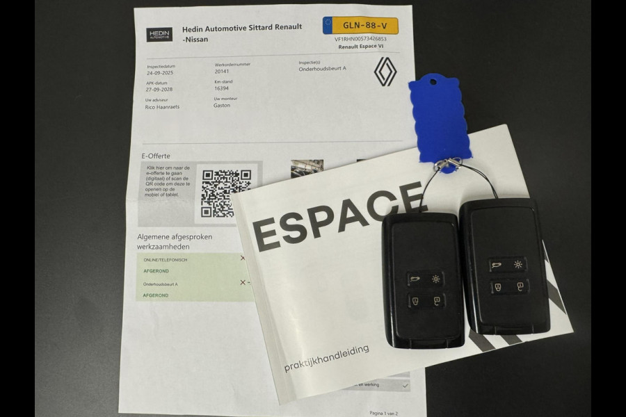 Renault Espace E-Tech Full Hybrid 200 Iconic Adaptive cruise Climate Matrix LED 360 camera Pano Apple / Android Harman Kardon