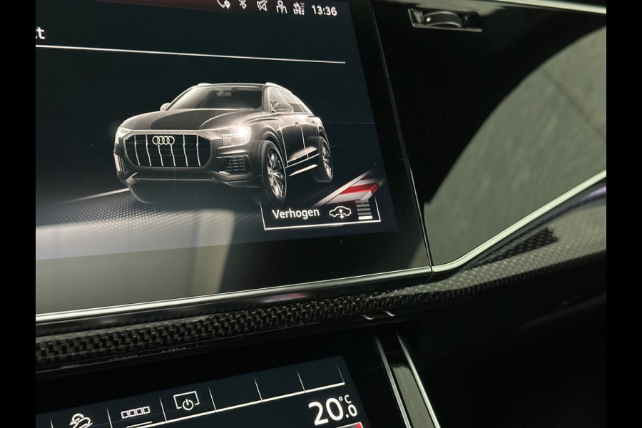 Audi SQ8 Q8 RSQ8 4.0 V8 | RS-Stoelen | Panorama | Massage | Ventilatie | 23'' | B&O Sound | Trekhaak | Bovag Garantie | Carbon | Luchtvering | Black-Optic | Nw.Pr, 220733,=  | Memory | Leder | Matrix-LED | Carplay | 57800,= ex bpm en btw export | BTW Auto 81300,= ex btw.