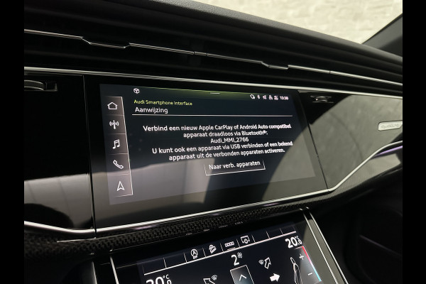 Audi SQ8 Q8 RSQ8 4.0 V8 | RS-Stoelen | Panorama | Massage | Ventilatie | 23'' | B&O Sound | Trekhaak | Bovag Garantie | Carbon | Luchtvering | Black-Optic | Nw.Pr, 220733,=  | Memory | Leder | Matrix-LED | Carplay | 57800,= ex bpm en btw export | BTW Auto 81300,= ex btw.
