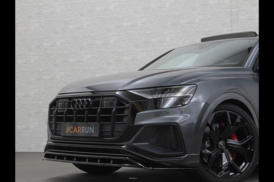 Audi SQ8 Q8 RSQ8 4.0 V8 | RS-Stoelen | Panorama | Massage | Ventilatie | 23'' | B&O Sound | Trekhaak | Bovag Garantie | Carbon | Luchtvering | Black-Optic | Nw.Pr, 220733,=  | Memory | Leder | Matrix-LED | Carplay | 57800,= ex bpm en btw export | BTW Auto 81300,= ex btw.