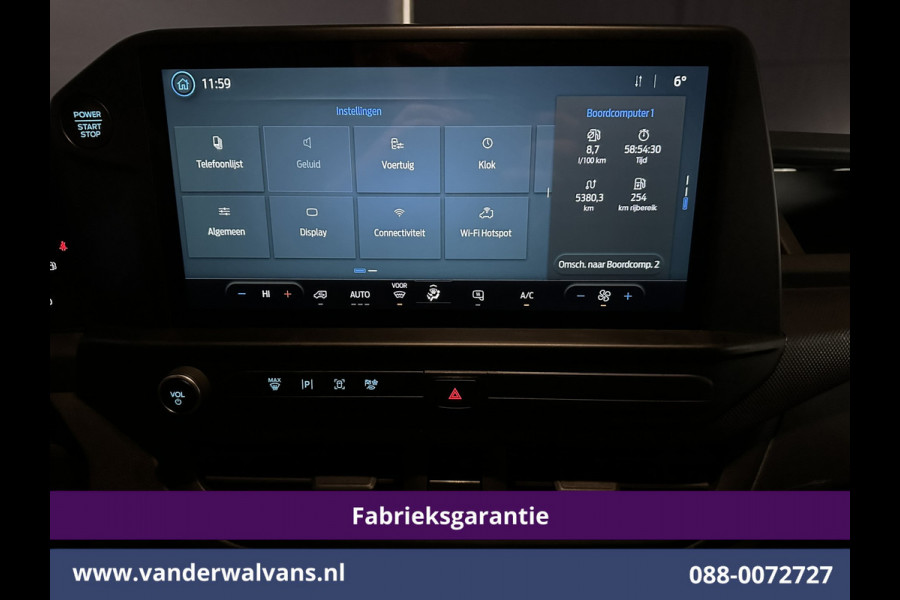 Ford Transit Custom 2.0 TDCI 136pk L2H1 Fabrieksgarantie Euro6 Airco | Camera | Apple Carplay | Cruisecontrol | LED Android Auto, Parkeersensoren, Verwarmde voorruit, Bijrijdersbank