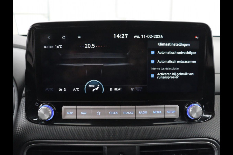 Hyundai Kona EV Premium 64 kWh | SOH 100% | 3 Fase | Stoelventilatie | Leder | Head-Up | Warmtepomp | Trekhaak | Achterbankverwarming | Adaptive cruise | Camera | Carplay | Full LED