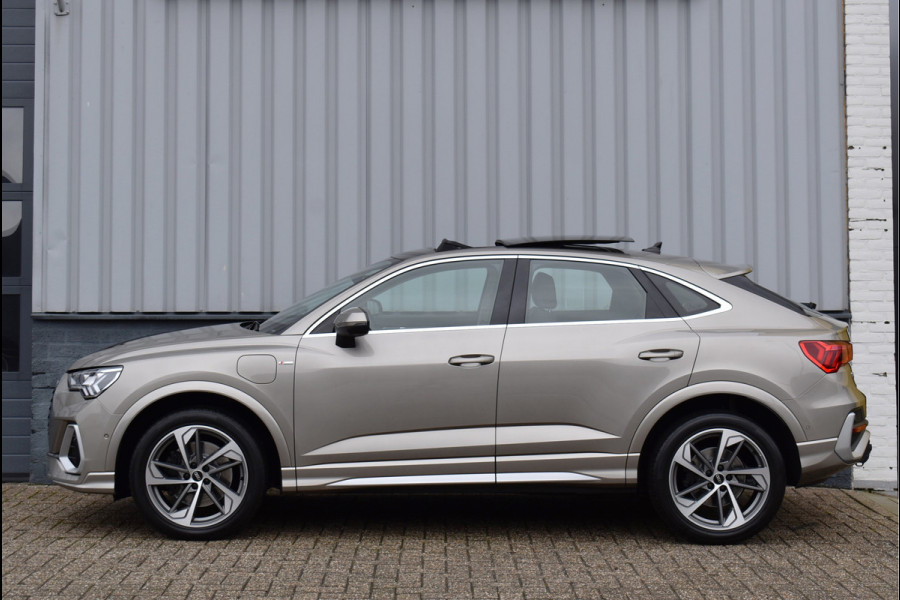 Audi Q3 Sportback 45 TFSI e S-Line 245 Pk Pano Memory Leder Matrix Keyless 360 Camera Trekhaak 19 Inch