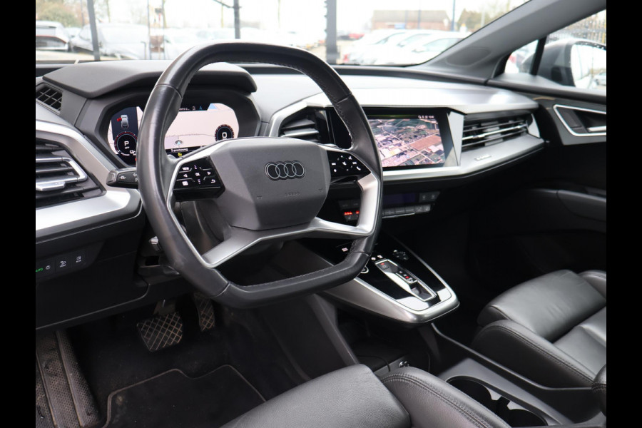 Audi Q4 e-tron 40 LAUNCH EDITION ADVANCED 77KWH + WEGKL. TREKHAAK | SPORTSTOELEN | ADAPTIVE CRUISE | CARPLAY | STOELVERW.