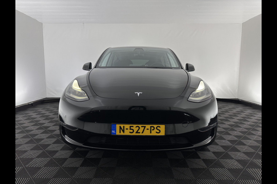 Tesla Model Y Long Range AWD 75 kWh Black-Line [ 3-Fase-11kW ] {SOH-82%} (INCL-BTW) Aut. *PANO | AUTO-PILOT | LEATHER | NAVI-FULLMAP | MATRIX-LED | KEYLESS | CAMERA | DAB+ | HEATED-COMFORTSEATS | PRIVACYGLASS | TOPVIEW | TOWBAR |  20''ALU*
