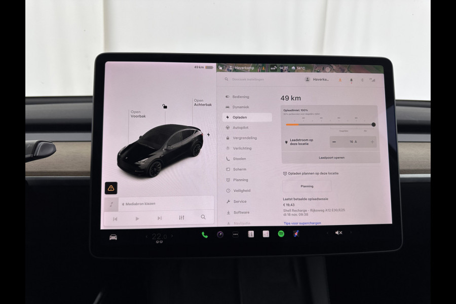 Tesla Model Y Long Range AWD 75 kWh Black-Line [ 3-Fase-11kW ] {SOH-82%} (INCL-BTW) Aut. *PANO | AUTO-PILOT | LEATHER | NAVI-FULLMAP | MATRIX-LED | KEYLESS | CAMERA | DAB+ | HEATED-COMFORTSEATS | PRIVACYGLASS | TOPVIEW | TOWBAR |  20''ALU*