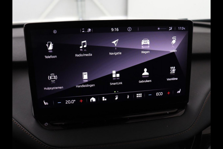 Škoda ENYAQ iV 80 | Leder | Stoelverwarming | Trekhaak | Adaptive cruise | Warmtepomp | Matrix LED | Carplay | 21'' | Achterbankverwarming | Navigatie | Sport Plus Pakket | Sfeerverlichting