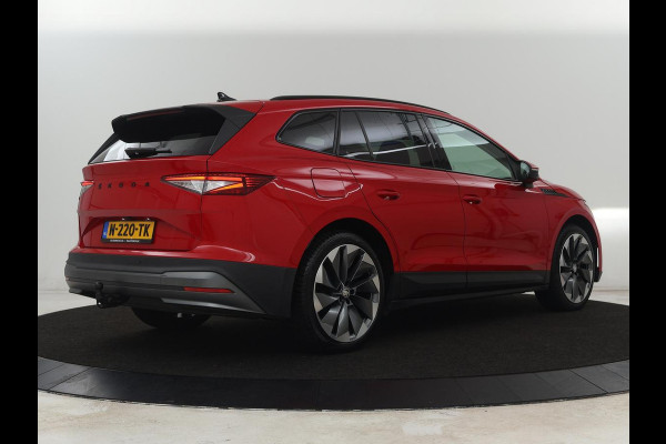 Škoda ENYAQ iV 80 | Leder | Stoelverwarming | Trekhaak | Adaptive cruise | Warmtepomp | Matrix LED | Carplay | 21'' | Achterbankverwarming | Navigatie | Sport Plus Pakket | Sfeerverlichting