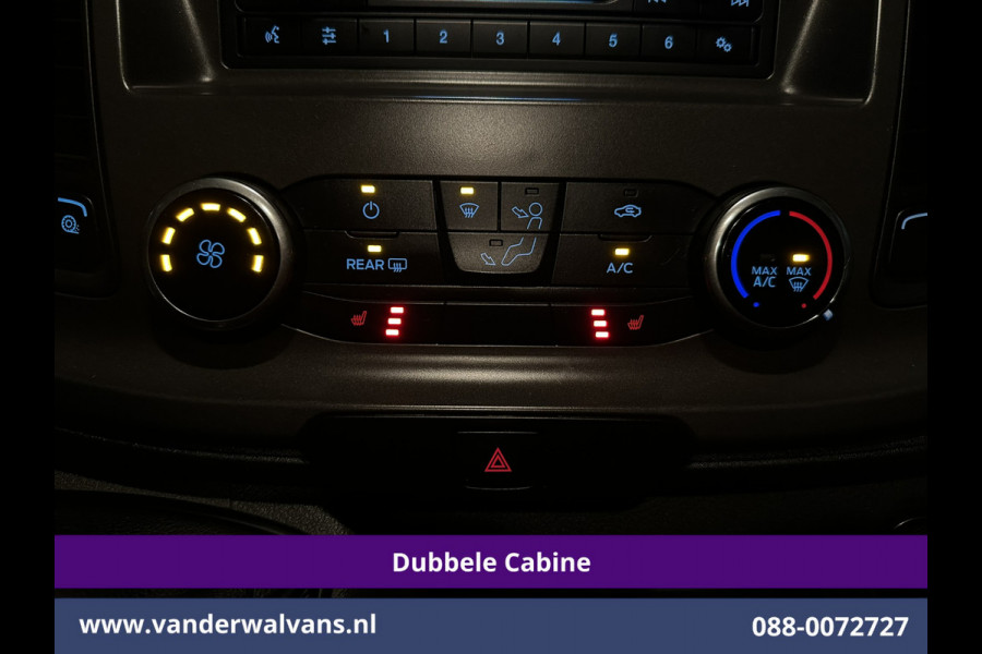 Ford Transit Custom 2.0 TDCI 131pk L2H1 Dubbele Cabine Euro6 Airco | 6-Zits | LED | Cruisecontrol | 2800kg trekhaak Parkeersensoren, Stoelverwarming