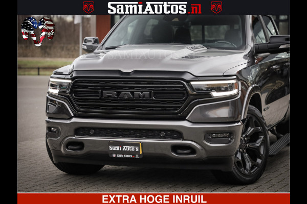 Dodge Ram 1500 LIMITED SPORT | 5.7 V8 HEMI 402PK | MEEST VOLLE LIMITED | PRACHTIGE KLEUR GRANITE CRYSTAL PEARL | CREW CAB | DUBBELE CABINE DC 5 PERSOONS | CREW CAB 5 PERSOONS | DUBBELE CABINE DC | MEEST ROYALE EN COMFORTABELE BEDRIJFSAUTO | HEAD-UP | LUCHTVERING | RONDOM CAMERA | MWK KLEP | PANORAMA DAK |