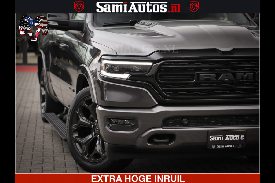 Dodge Ram 1500 LIMITED SPORT | 5.7 V8 HEMI 402PK | MEEST VOLLE LIMITED | PRACHTIGE KLEUR GRANITE CRYSTAL PEARL | CREW CAB | DUBBELE CABINE DC 5 PERSOONS | CREW CAB 5 PERSOONS | DUBBELE CABINE DC | MEEST ROYALE EN COMFORTABELE BEDRIJFSAUTO | HEAD-UP | LUCHTVERING | RONDOM CAMERA | MWK KLEP | PANORAMA DAK |