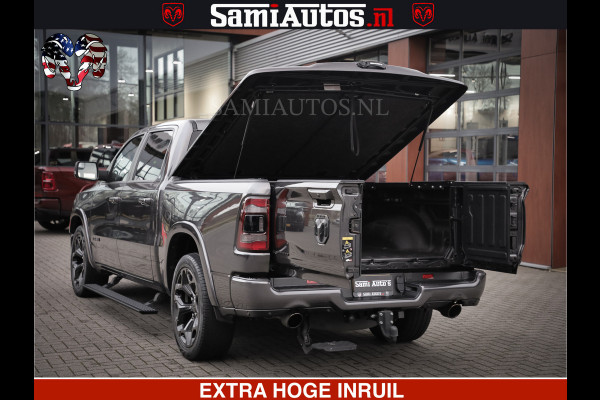 Dodge Ram 1500 LIMITED SPORT | 5.7 V8 HEMI 402PK | MEEST VOLLE LIMITED | PRACHTIGE KLEUR GRANITE CRYSTAL PEARL | CREW CAB | DUBBELE CABINE DC 5 PERSOONS | CREW CAB 5 PERSOONS | DUBBELE CABINE DC | MEEST ROYALE EN COMFORTABELE BEDRIJFSAUTO | HEAD-UP | LUCHTVERING | RONDOM CAMERA | MWK KLEP | PANORAMA DAK |