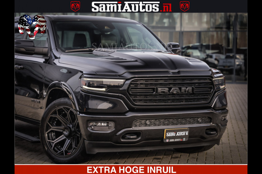 Dodge Ram 1500 LIMITED BLACK OPS | 5.7 V8 402 PK HEMI | MEEST VOLLE EN LUXE UITVOERING | CREW CAB | DUBBELE CABINE DC 5 PERSOONS | CREW CAB 5 PERSOONS | DUBBELE CABINE DC | MEEST ROYALE EN COMFORTABELE BEDRIJFSAUTO | HEAD-UP | LUCHTVERING | RONDOM CAMERA | MWK KLEP | PANORAMA DAK |
