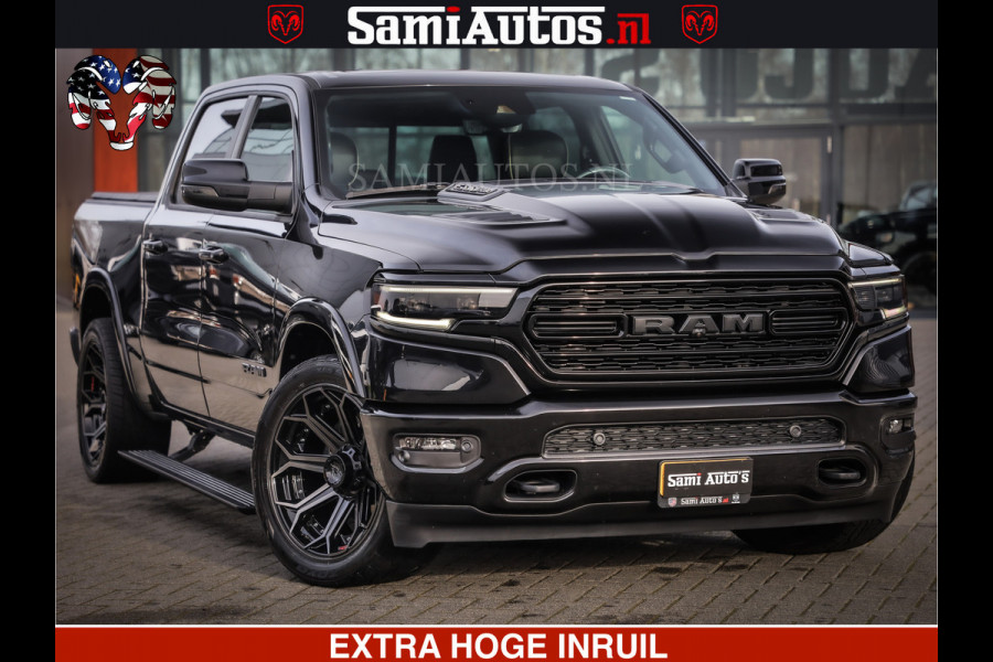Dodge Ram 1500 LIMITED BLACK OPS | 5.7 V8 402 PK HEMI | MEEST VOLLE EN LUXE UITVOERING | CREW CAB | DUBBELE CABINE DC 5 PERSOONS | CREW CAB 5 PERSOONS | DUBBELE CABINE DC | MEEST ROYALE EN COMFORTABELE BEDRIJFSAUTO | HEAD-UP | LUCHTVERING | RONDOM CAMERA | MWK KLEP | PANORAMA DAK |