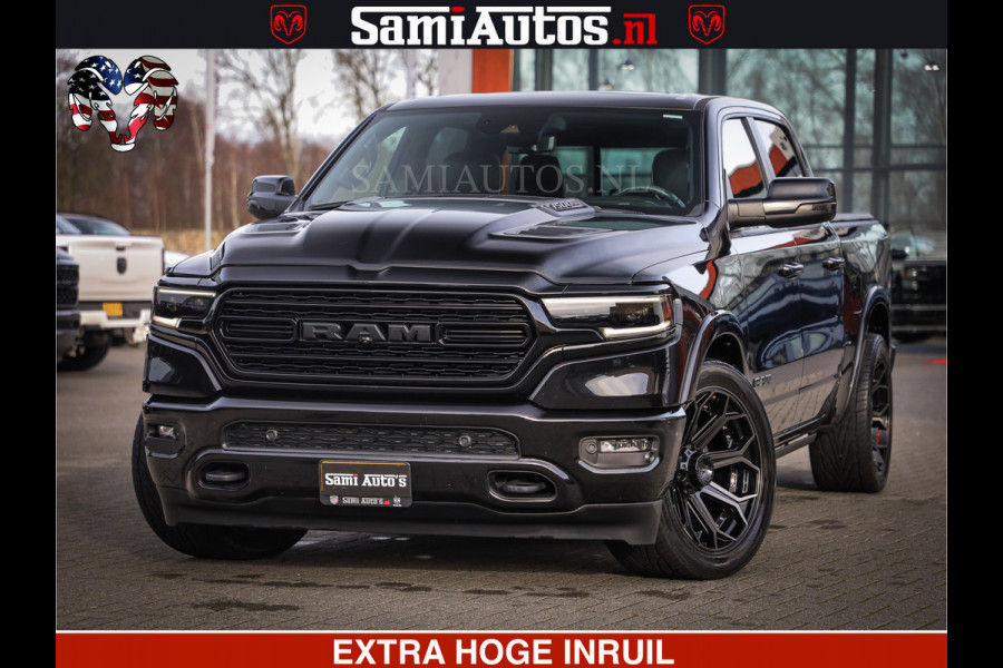 Dodge Ram 1500 LIMITED BLACK OPS | 5.7 V8 402 PK HEMI | MEEST VOLLE EN LUXE UITVOERING | CREW CAB | DUBBELE CABINE DC 5 PERSOONS | CREW CAB 5 PERSOONS | DUBBELE CABINE DC | MEEST ROYALE EN COMFORTABELE BEDRIJFSAUTO | HEAD-UP | LUCHTVERING | RONDOM CAMERA | MWK KLEP | PANORAMA DAK |