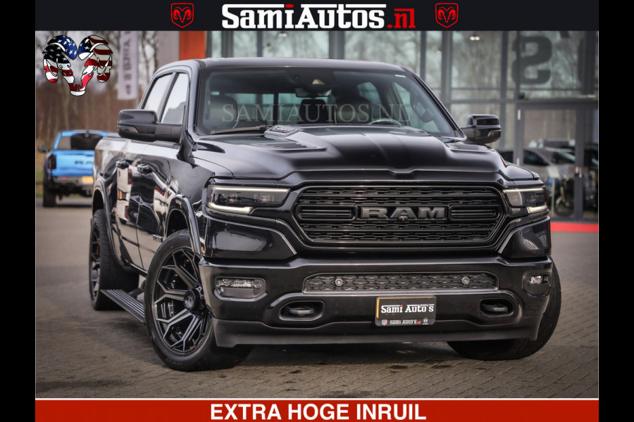 Dodge Ram 1500 LIMITED BLACK OPS | 5.7 V8 402 PK HEMI | MEEST VOLLE EN LUXE UITVOERING | CREW CAB | DUBBELE CABINE DC 5 PERSOONS | CREW CAB 5 PERSOONS | DUBBELE CABINE DC | MEEST ROYALE EN COMFORTABELE BEDRIJFSAUTO | HEAD-UP | LUCHTVERING | RONDOM CAMERA | MWK KLEP | PANORAMA DAK |