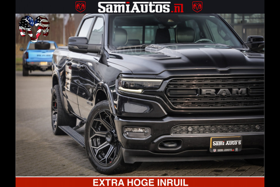 Dodge Ram 1500 LIMITED BLACK OPS | 5.7 V8 402 PK HEMI | MEEST VOLLE EN LUXE UITVOERING | CREW CAB | DUBBELE CABINE DC 5 PERSOONS | CREW CAB 5 PERSOONS | DUBBELE CABINE DC | MEEST ROYALE EN COMFORTABELE BEDRIJFSAUTO | HEAD-UP | LUCHTVERING | RONDOM CAMERA | MWK KLEP | PANORAMA DAK |