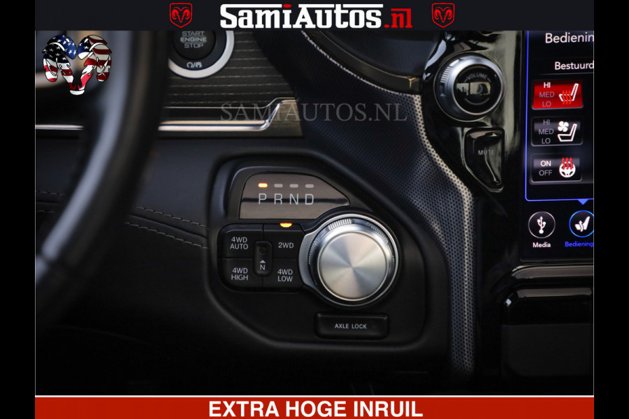 Dodge Ram 1500 LIMITED BLACK OPS | 5.7 V8 402 PK HEMI | MEEST VOLLE EN LUXE UITVOERING | CREW CAB | DUBBELE CABINE DC 5 PERSOONS | CREW CAB 5 PERSOONS | DUBBELE CABINE DC | MEEST ROYALE EN COMFORTABELE BEDRIJFSAUTO | HEAD-UP | LUCHTVERING | RONDOM CAMERA | MWK KLEP | PANORAMA DAK |