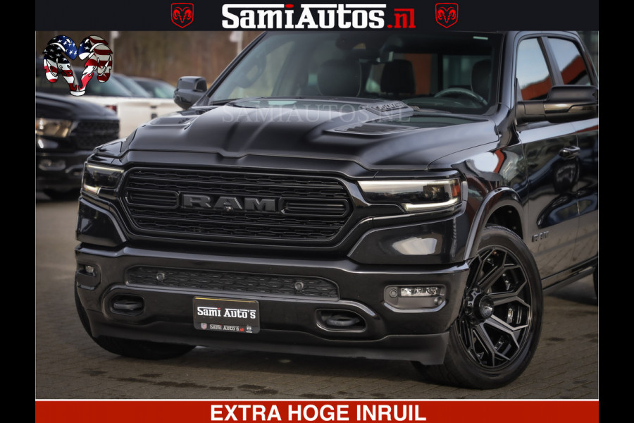 Dodge Ram 1500 LIMITED BLACK OPS | 5.7 V8 402 PK HEMI | MEEST VOLLE EN LUXE UITVOERING | CREW CAB | DUBBELE CABINE DC 5 PERSOONS | CREW CAB 5 PERSOONS | DUBBELE CABINE DC | MEEST ROYALE EN COMFORTABELE BEDRIJFSAUTO | HEAD-UP | LUCHTVERING | RONDOM CAMERA | MWK KLEP | PANORAMA DAK |