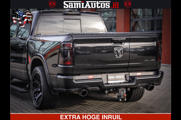 Dodge Ram 1500 LIMITED BLACK OPS | 5.7 V8 402 PK HEMI | MEEST VOLLE EN LUXE UITVOERING | CREW CAB | DUBBELE CABINE DC 5 PERSOONS | CREW CAB 5 PERSOONS | DUBBELE CABINE DC | MEEST ROYALE EN COMFORTABELE BEDRIJFSAUTO | HEAD-UP | LUCHTVERING | RONDOM CAMERA | MWK KLEP | PANORAMA DAK |