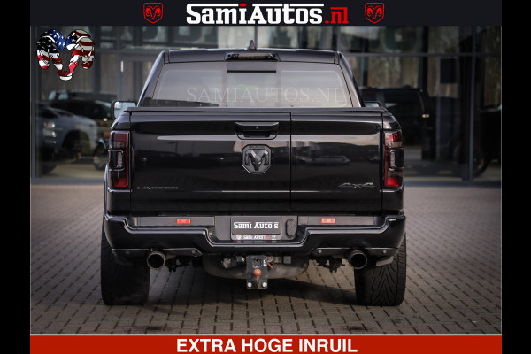 Dodge Ram 1500 LIMITED BLACK OPS | 5.7 V8 402 PK HEMI | MEEST VOLLE EN LUXE UITVOERING | CREW CAB | DUBBELE CABINE DC 5 PERSOONS | CREW CAB 5 PERSOONS | DUBBELE CABINE DC | MEEST ROYALE EN COMFORTABELE BEDRIJFSAUTO | HEAD-UP | LUCHTVERING | RONDOM CAMERA | MWK KLEP | PANORAMA DAK |