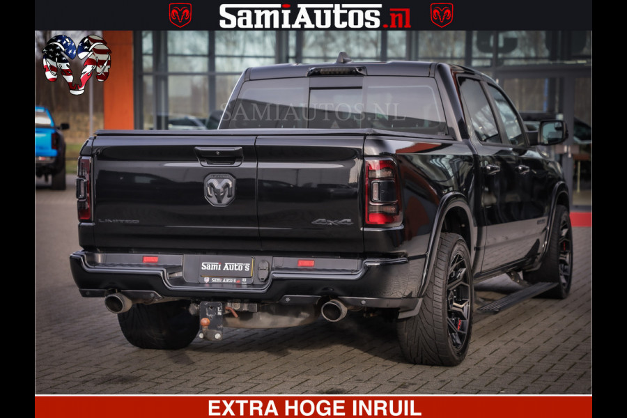 Dodge Ram 1500 LIMITED BLACK OPS | 5.7 V8 402 PK HEMI | MEEST VOLLE EN LUXE UITVOERING | CREW CAB | DUBBELE CABINE DC 5 PERSOONS | CREW CAB 5 PERSOONS | DUBBELE CABINE DC | MEEST ROYALE EN COMFORTABELE BEDRIJFSAUTO | HEAD-UP | LUCHTVERING | RONDOM CAMERA | MWK KLEP | PANORAMA DAK |