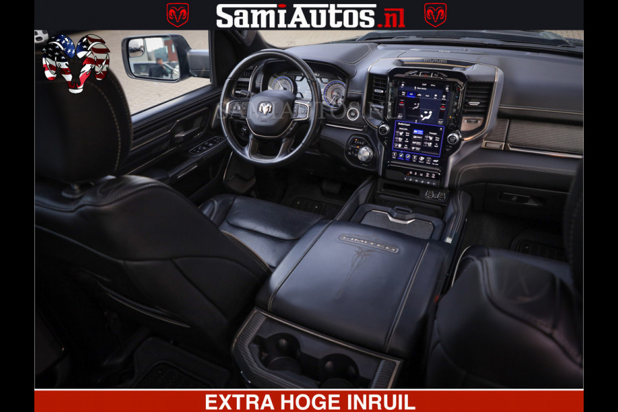 Dodge Ram 1500 LIMITED BLACK OPS | 5.7 V8 402 PK HEMI | MEEST VOLLE EN LUXE UITVOERING | CREW CAB | DUBBELE CABINE DC 5 PERSOONS | CREW CAB 5 PERSOONS | DUBBELE CABINE DC | MEEST ROYALE EN COMFORTABELE BEDRIJFSAUTO | HEAD-UP | LUCHTVERING | RONDOM CAMERA | MWK KLEP | PANORAMA DAK |