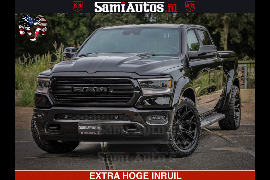 Dodge Ram 1500 Laramie Sport | HEMI 5.7 V8 4x4 | LPG | Grootscherm 12" | LARAMIE PERFORMANCE | ZWART | CREWCAB 5'7 | GRIJSKENTEKEN | DUBBELE CABINE | 5 Persoons | VOORRAAD NR 2525 - 1256