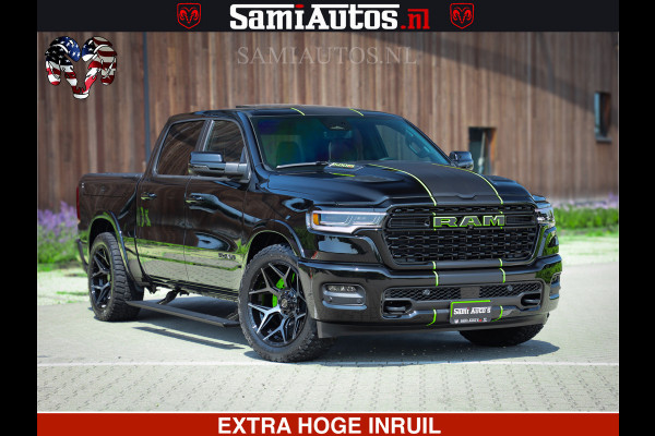 Dodge Ram 1500 Limited Night High Output 540HP 706Nm | Massage + Full Option | De Meest Luxe en Volle Pick-Up in zijn Klasse | Comfortabele Dubbele Cabine met Royale 5 Zitplaatsen | BPM vrij | Nu Leverbaar uit Voorraad | Voorraad Nr 2300 - 7689
