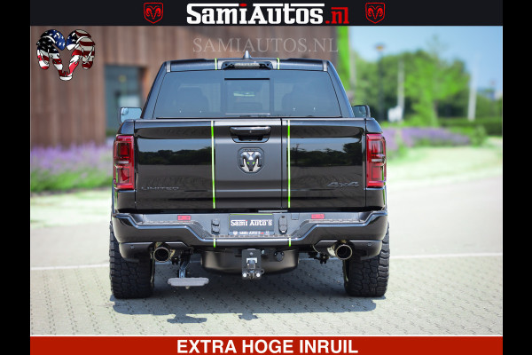 Dodge Ram 1500 Limited Night High Output 540HP 706Nm | Massage + Full Option | De Meest Luxe en Volle Pick-Up in zijn Klasse | Comfortabele Dubbele Cabine met Royale 5 Zitplaatsen | BPM vrij | Nu Leverbaar uit Voorraad | Voorraad Nr 2300 - 7689