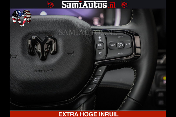 Dodge Ram 1500 Limited Night High Output 540HP 706Nm | Massage + Full Option | De Meest Luxe en Volle Pick-Up in zijn Klasse | Comfortabele Dubbele Cabine met Royale 5 Zitplaatsen | BPM vrij | Nu Leverbaar uit Voorraad | Voorraad Nr 2300 - 7689