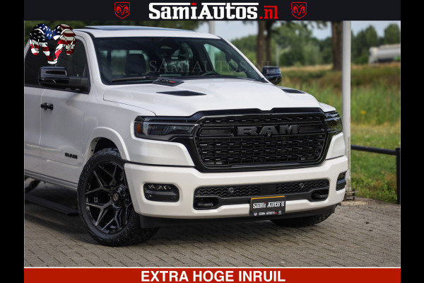 Dodge Ram 1500 Limited Night High Output 540HP 706Nm | Massage + Full Option | De Meest Luxe en Volle Pick-Up in zijn Klasse | Comfortabele Dubbele Cabine met Royale 5 Zitplaatsen | BPM vrij | Nu Leverbaar uit Voorraad | Voorraad Nr 2351 - 7478