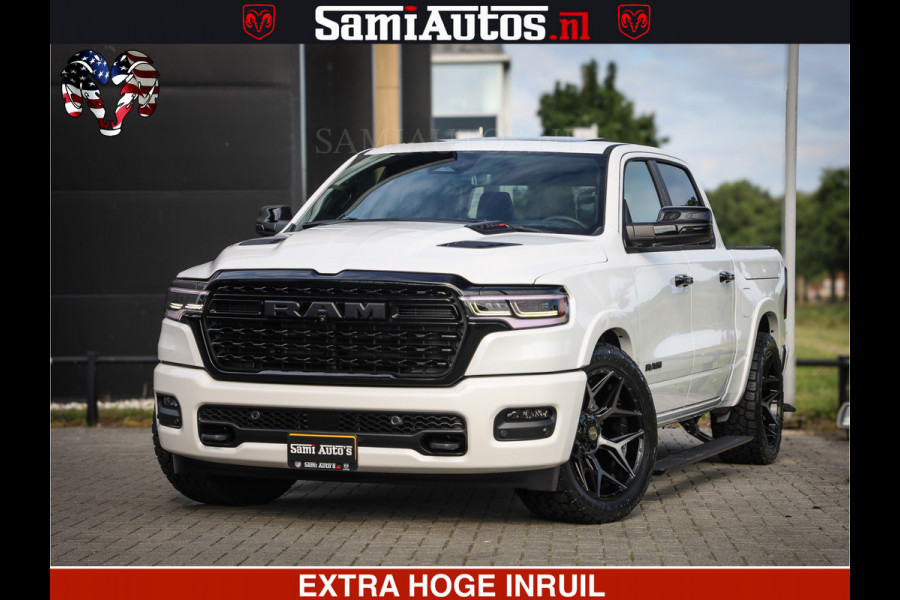 Dodge Ram 1500 Limited Night High Output 540HP 706Nm | Massage + Full Option | De Meest Luxe en Volle Pick-Up in zijn Klasse | Comfortabele Dubbele Cabine met Royale 5 Zitplaatsen | BPM vrij | Nu Leverbaar uit Voorraad | Voorraad Nr 2351 - 7478