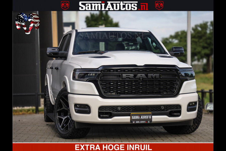 Dodge Ram 1500 Limited Night High Output 540HP 706Nm | Massage + Full Option | De Meest Luxe en Volle Pick-Up in zijn Klasse | Comfortabele Dubbele Cabine met Royale 5 Zitplaatsen | BPM vrij | Nu Leverbaar uit Voorraad | Voorraad Nr 2351 - 7478