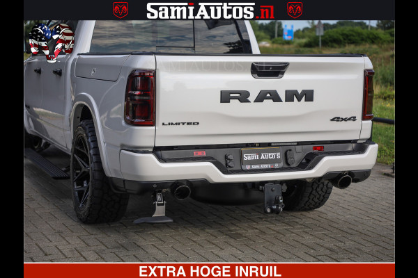 Dodge Ram 1500 Limited Night High Output 540HP 706Nm | Massage + Full Option | De Meest Luxe en Volle Pick-Up in zijn Klasse | Comfortabele Dubbele Cabine met Royale 5 Zitplaatsen | BPM vrij | Nu Leverbaar uit Voorraad | Voorraad Nr 2351 - 7478
